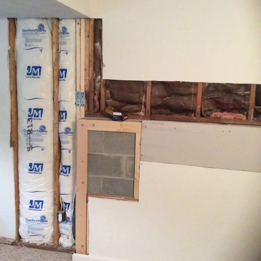 Wall insulation replacement during Contents Cleaning & Restoration in Highland Lakes